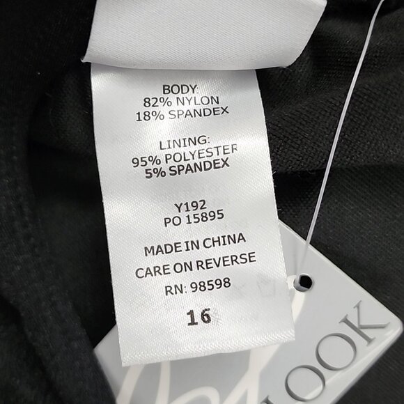 YBL Your Best Look Women's Black One Piece Swimsuit Strappy Halter Size 16 - Picture 11 of 16